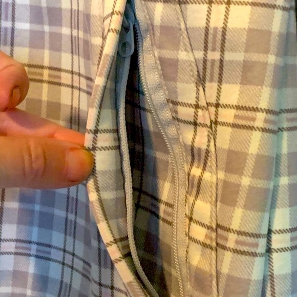 Burton Grey Pink Plaid Hooded Fleece Snow Jacket - Picture 6 of 9